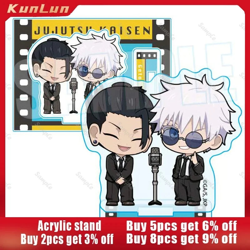 Jujutsu Japanese Anime Peripherals Q Version Gojo Satoru Acrylic Stand Collectible Desk Ornament Creative Birthday Gift for Boy