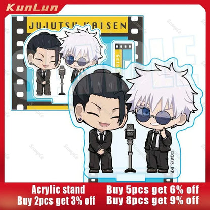 Jujutsu Japanese Anime Peripherals Q Version Gojo Satoru Acrylic Stand Collectible Desk Ornament Creative Birthday Gift for Boy