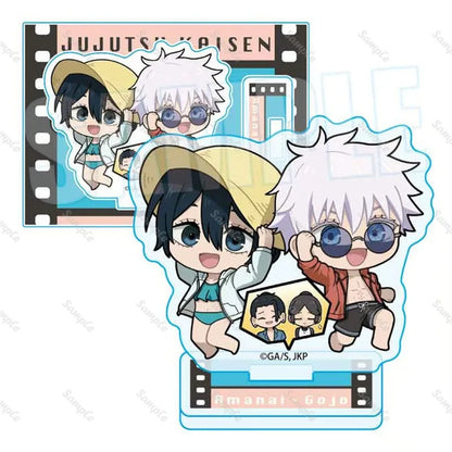 Jujutsu Japanese Anime Peripherals Q Version Gojo Satoru Acrylic Stand Collectible Desk Ornament Creative Birthday Gift for Boy